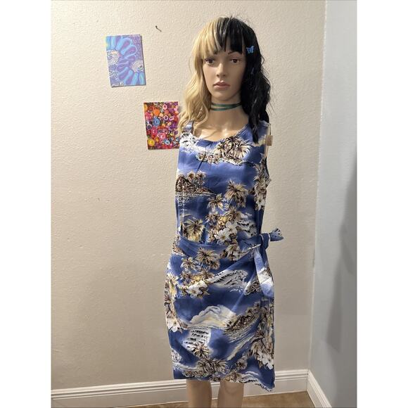 Hilo Hattie Dresses & Skirts - Hilo Hattie The Hawaiian Original Floral‎ Faux Wrap Dress Tropical Beach Large